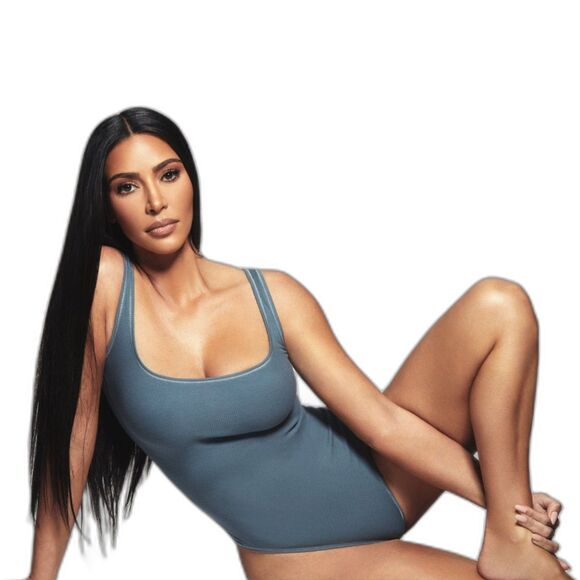 NWT SKIMS COTTON RIB BODYSUIT - Size L | Kyanite - Picture 2 of 5